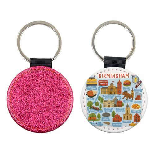 Birmingham City Map! - keyring by The Yellow Box