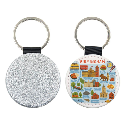 Birmingham City Map! - keyring by The Yellow Box
