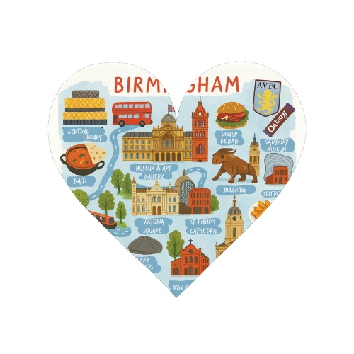Birmingham City Map! - Magnet by The Yellow Box