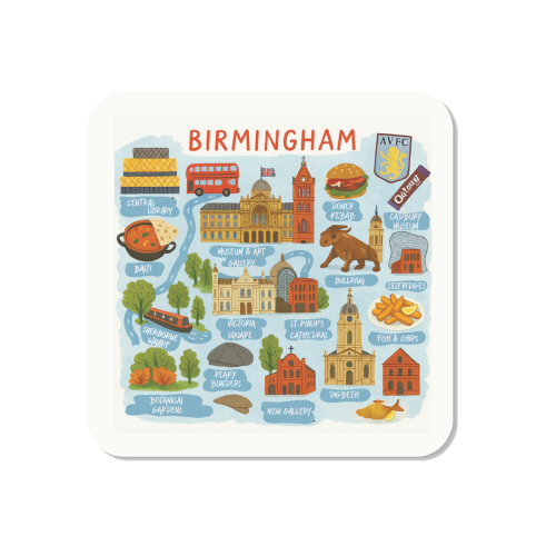 Birmingham City Map! - Magnet by The Yellow Box