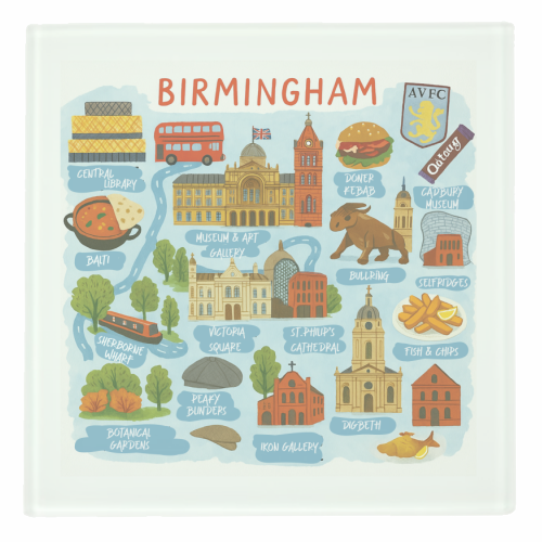 Birmingham City Map! - personalised beer coaster by The Yellow Box