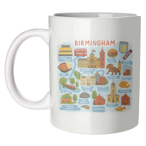 Birmingham City Map! - unique mug by The Yellow Box