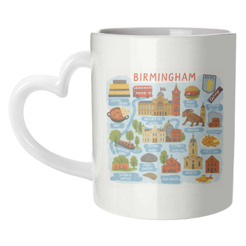 Birmingham City Map! - unique mug by The Yellow Box