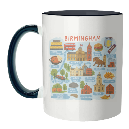 Birmingham City Map! - unique mug by The Yellow Box