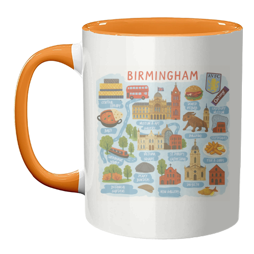 Birmingham City Map! - unique mug by The Yellow Box