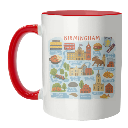 Birmingham City Map! - unique mug by The Yellow Box
