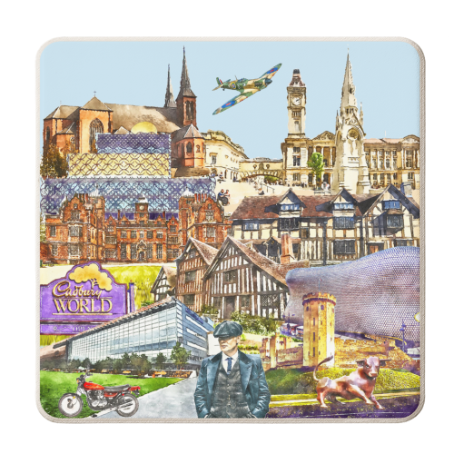 Birmingham Mash Up - personalised beer coaster by AP