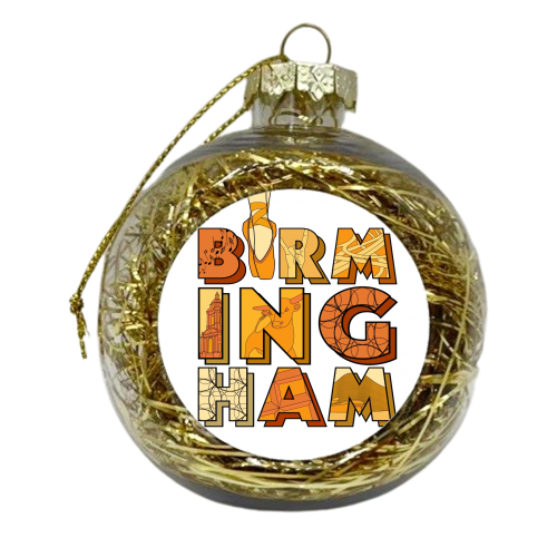 Birmingham print - xmas bauble by The Girl Next Draw