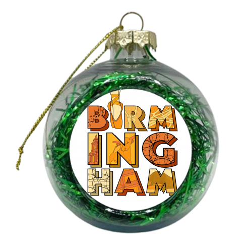 Birmingham print - xmas bauble by The Girl Next Draw