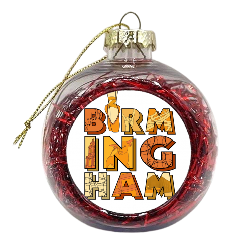 Birmingham print - xmas bauble by The Girl Next Draw
