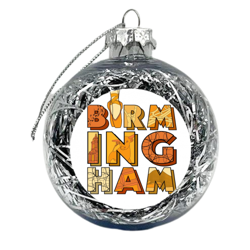 Birmingham print - xmas bauble by The Girl Next Draw