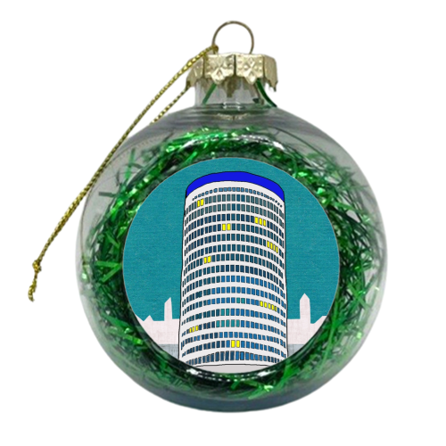 Birmingham Rotunda (art work only, no words) - xmas bauble by Adele Cleaver