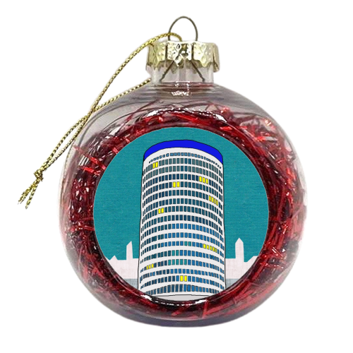 Birmingham Rotunda (art work only, no words) - xmas bauble by Adele Cleaver