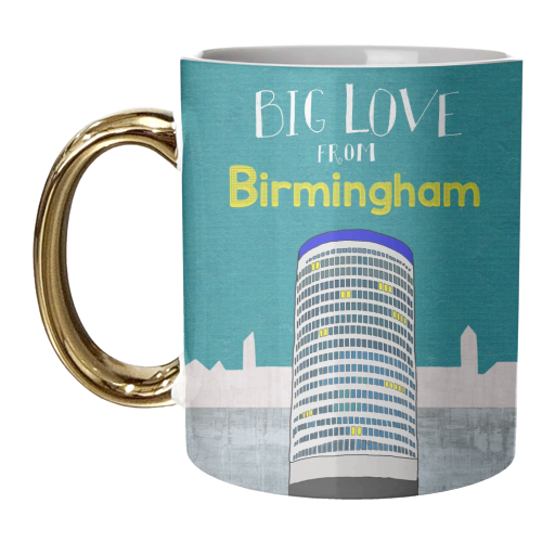 Birmingham Rotunda (with Big Love from Birmingham wording) - unique mug by Adele Cleaver