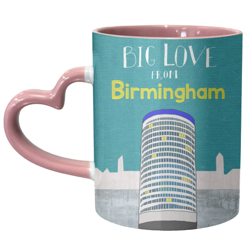 Birmingham Rotunda (with Big Love from Birmingham wording) - unique mug by Adele Cleaver