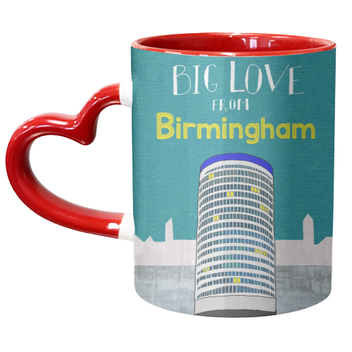 Birmingham Rotunda (with Big Love from Birmingham wording) - unique mug by Adele Cleaver