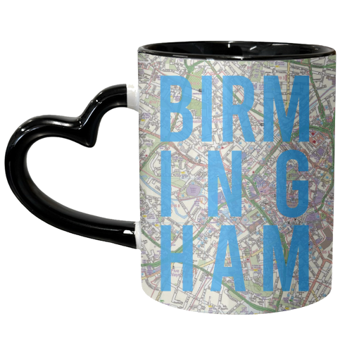 Birmingham typographic map print - unique mug by AP