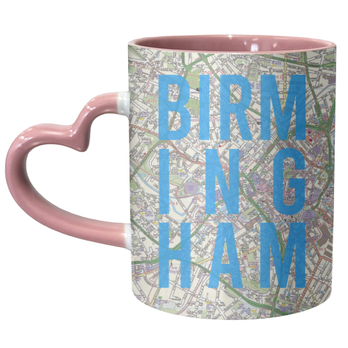 Birmingham typographic map print - unique mug by AP
