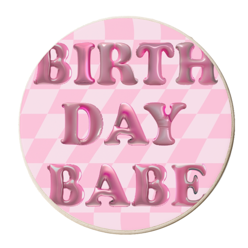 Birthday Babe - personalised beer coaster by Ms Doodle