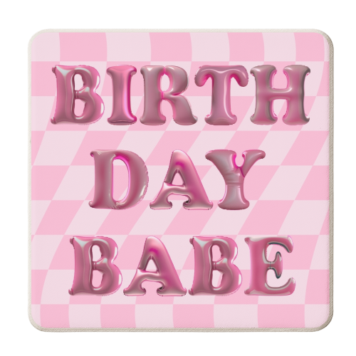 Birthday Babe - personalised beer coaster by Ms Doodle
