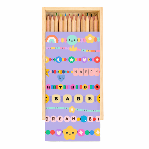 BIRTHDAY BRACELETS - Coloured Pencils with Box by Lilly Rose