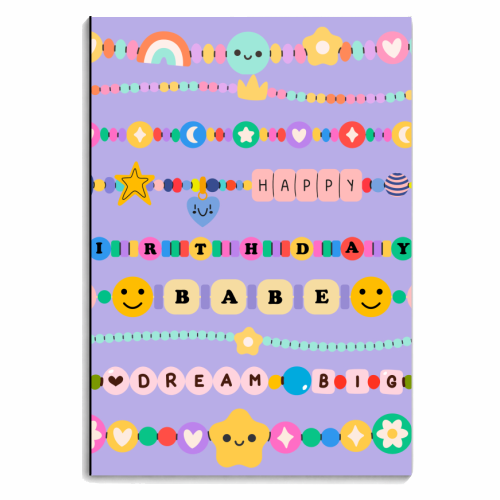 BIRTHDAY BRACELETS - personalised A4, A5, A6 notebook by Lilly Rose