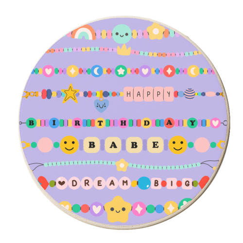 BIRTHDAY BRACELETS - personalised beer coaster by Lilly Rose