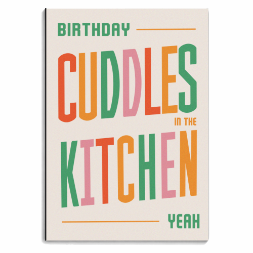 Birthday Cuddles In the Kitchen Yeah - personalised A4, A5, A6 notebook by Lisa Wardle