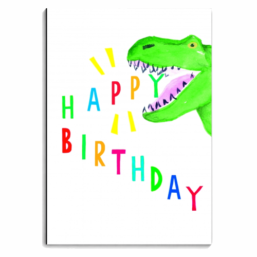 Birthday Dinosaur - personalised A4, A5, A6 notebook by Dominic Early