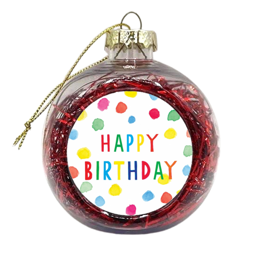 Birthday dots - xmas bauble by Dominic Early