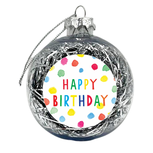 Birthday dots - xmas bauble by Dominic Early