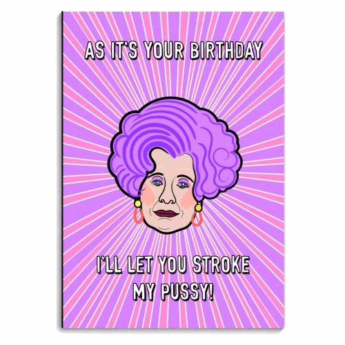 Birthday Pussy - personalised A4, A5, A6 notebook by Adam Regester