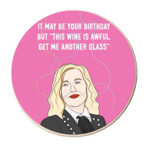 Birthday Wine - personalised beer coaster by Adam Regester