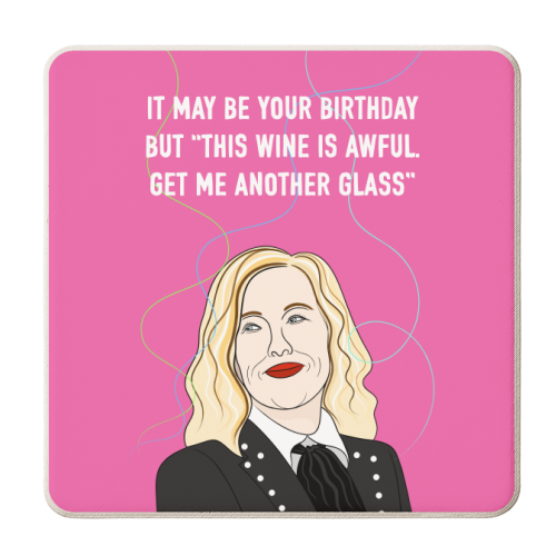 Birthday Wine - personalised beer coaster by Adam Regester