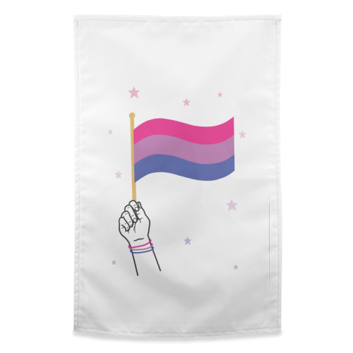 Bisexual coming out design - funny tea towel by Loren Grosvenor