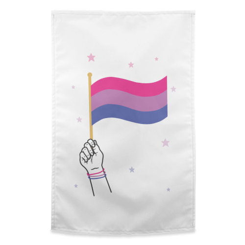 Bisexual coming out design - funny tea towel by Loren Grosvenor