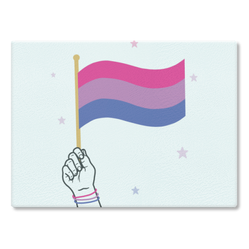 Bisexual coming out design - glass chopping board by Loren Grosvenor