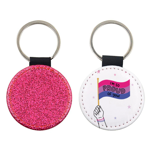 Bisexual coming out design - keyring by Loren Grosvenor