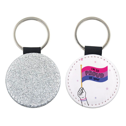 Bisexual coming out design - keyring by Loren Grosvenor