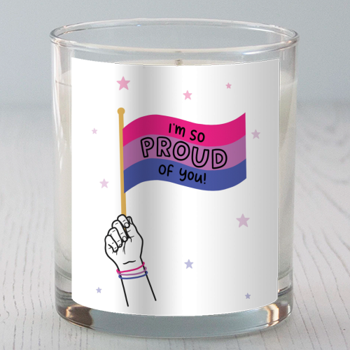 Bisexual coming out design - scented candle by Loren Grosvenor