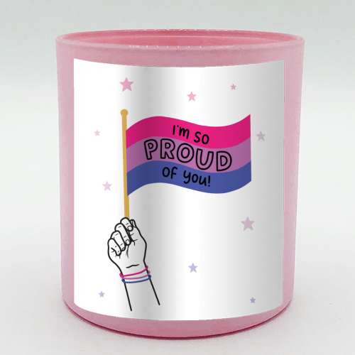 Bisexual coming out design - scented candle by Loren Grosvenor