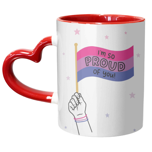 Bisexual coming out design - unique mug by Loren Grosvenor