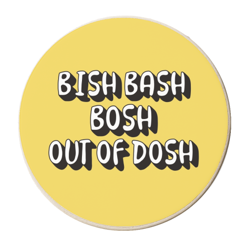 Bish Bash Bosh - personalised beer coaster by Giddy Kipper