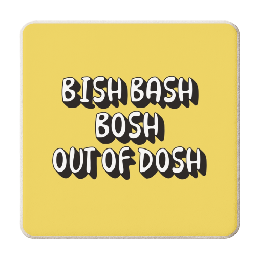 Bish Bash Bosh - personalised beer coaster by Giddy Kipper
