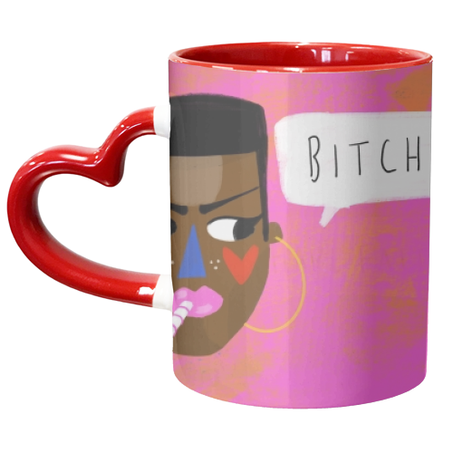 BITCH - unique mug by Nichola Cowdery
