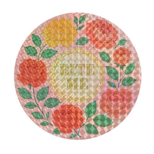 Bite Me / Sit on my face - Circle Sticker by Lilly Rose