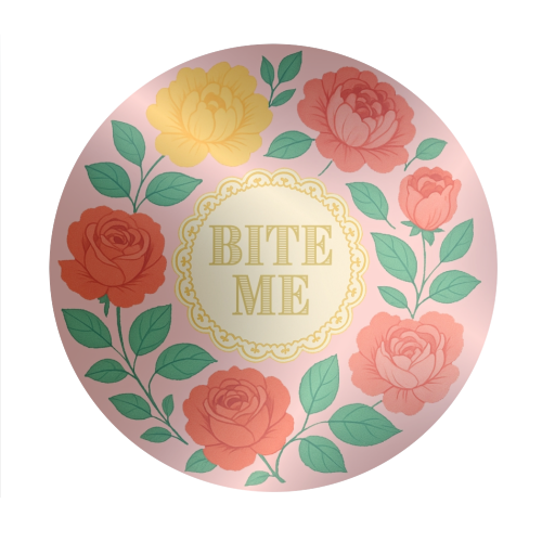 Bite Me / Sit on my face - Circle Sticker by Lilly Rose
