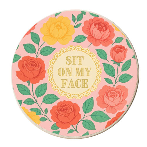 Bite Me / Sit on my face - personalised beer coaster by Lilly Rose