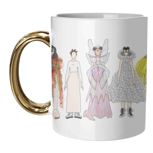 Bjork - unique mug by Notsniw Art