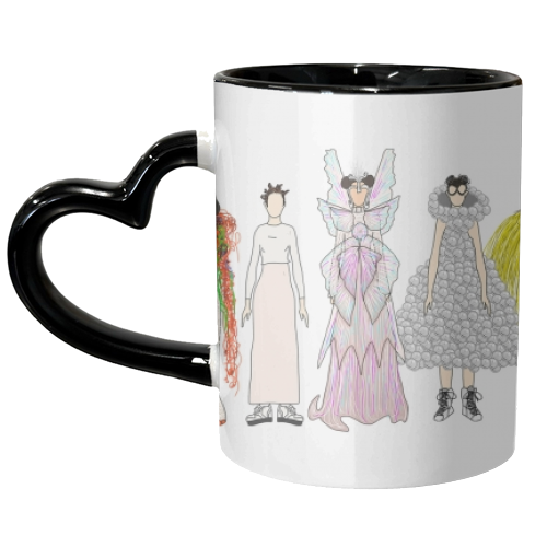 Bjork - unique mug by Notsniw Art